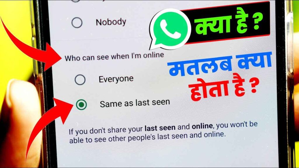 Who Can See When I Am Online Meaning in Hindi